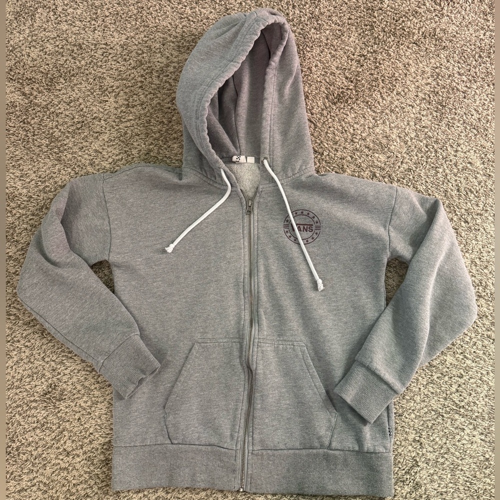 Women’s gray Vans front zip hoodie size small